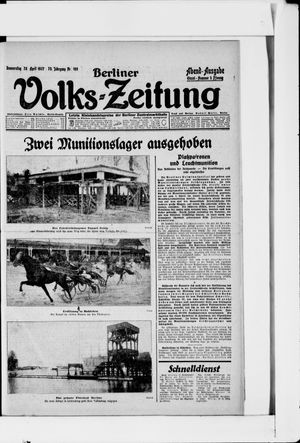 Berliner Volkszeitung on Apr 28, 1927