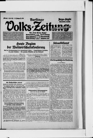 Berliner Volkszeitung vom 04.05.1927