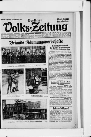 Berliner Volkszeitung on May 11, 1927