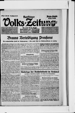 Berliner Volkszeitung vom 13.05.1927
