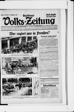 Berliner Volkszeitung vom 16.05.1927