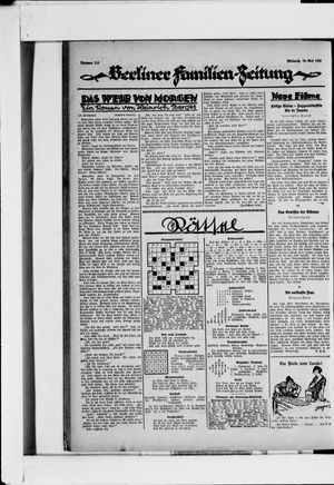 Berliner Volkszeitung vom 18.05.1927
