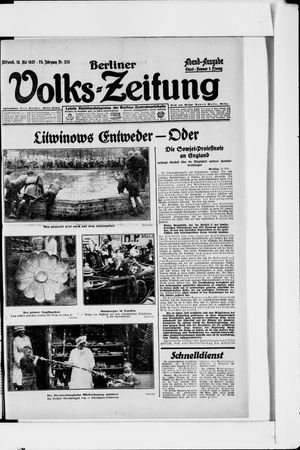 Berliner Volkszeitung vom 18.05.1927