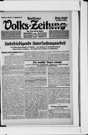 Berliner Volkszeitung vom 19.05.1927