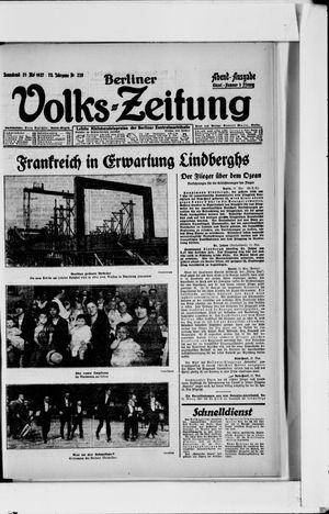 Berliner Volkszeitung vom 21.05.1927