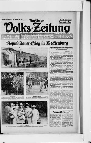 Berliner Volkszeitung vom 23.05.1927