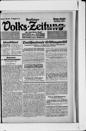 Berliner Volkszeitung vom 24.05.1927