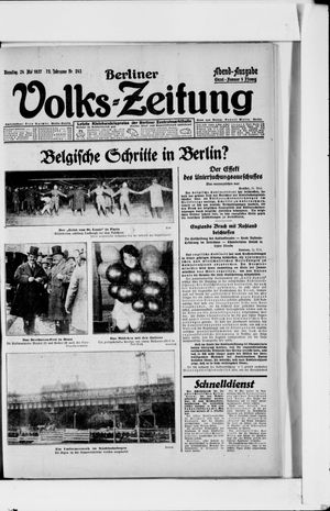 Berliner Volkszeitung vom 24.05.1927