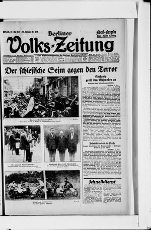 Berliner Volkszeitung on May 25, 1927