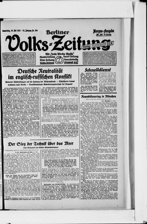 Berliner Volkszeitung vom 26.05.1927