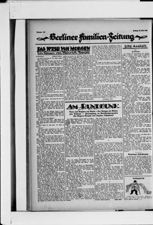 Berliner Volkszeitung vom 27.05.1927
