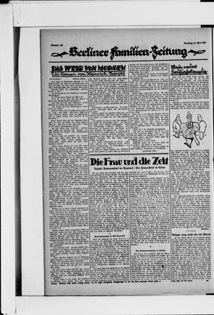 Berliner Volkszeitung vom 31.05.1927