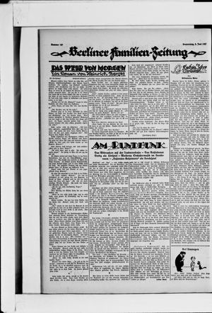 Berliner Volkszeitung vom 02.06.1927