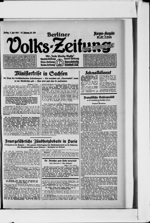 Berliner Volkszeitung vom 03.06.1927