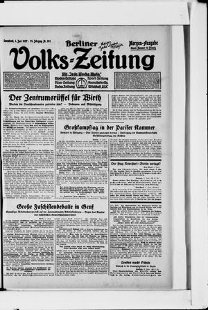 Berliner Volkszeitung vom 04.06.1927