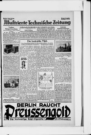Berliner Volkszeitung vom 09.06.1927