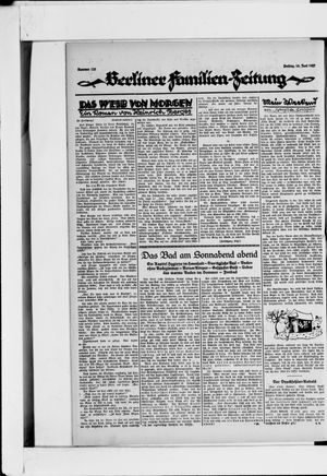 Berliner Volkszeitung vom 10.06.1927