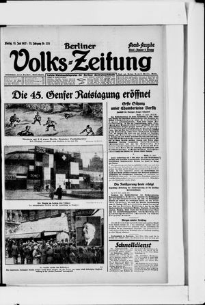 Berliner Volkszeitung vom 13.06.1927