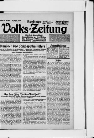 Berliner Volkszeitung vom 18.06.1927