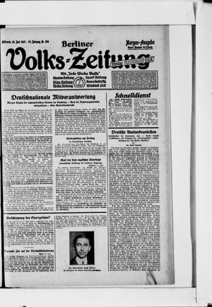 Berliner Volkszeitung vom 22.06.1927