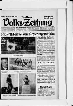 Berliner Volkszeitung vom 22.06.1927