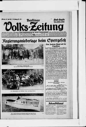 Berliner Volkszeitung vom 29.06.1927