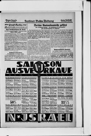 Berliner Volkszeitung vom 30.06.1927