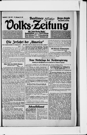Berliner Volkszeitung vom 02.07.1927