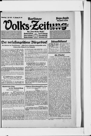 Berliner Volkszeitung vom 07.07.1927