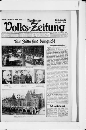 Berliner Volkszeitung vom 07.07.1927
