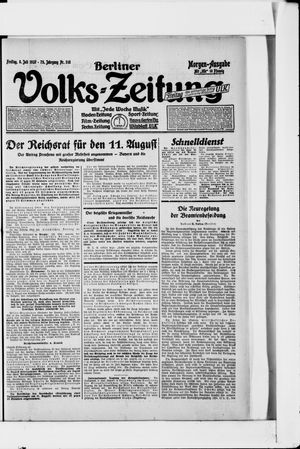 Berliner Volkszeitung vom 08.07.1927