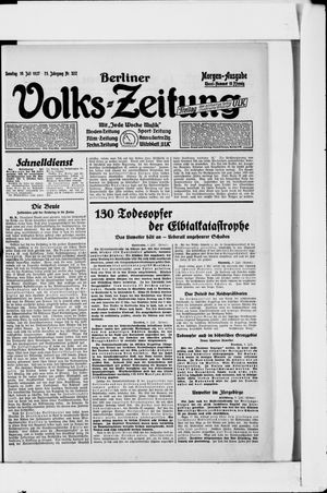 Berliner Volkszeitung vom 10.07.1927