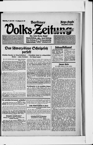Berliner Volkszeitung vom 14.07.1927