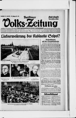 Berliner Volkszeitung vom 16.07.1927