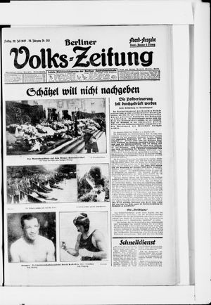 Berliner Volkszeitung on Jul 22, 1927
