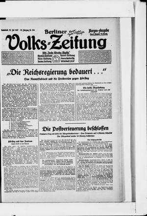 Berliner Volkszeitung vom 23.07.1927