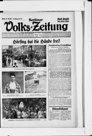 Berliner Volkszeitung vom 25.07.1927