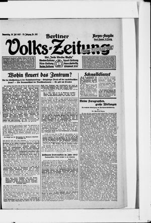 Berliner Volkszeitung vom 28.07.1927