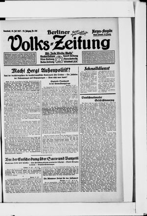 Berliner Volkszeitung on Jul 30, 1927