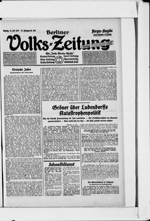 Berliner Volkszeitung vom 31.07.1927