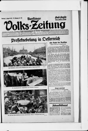 Berliner Volkszeitung vom 02.08.1927