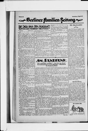 Berliner Volkszeitung vom 04.08.1927