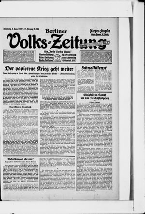 Berliner Volkszeitung vom 04.08.1927