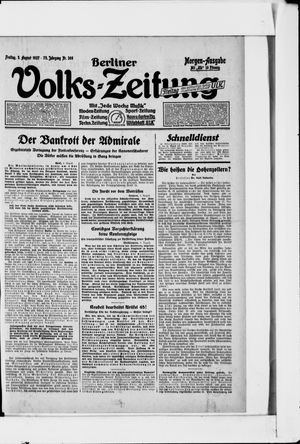 Berliner Volkszeitung on Aug 5, 1927