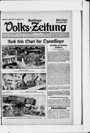 Berliner Volkszeitung vom 13.08.1927