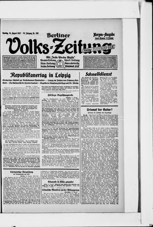 Berliner Volkszeitung vom 14.08.1927