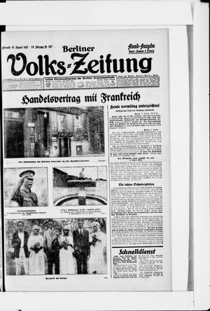 Berliner Volkszeitung vom 17.08.1927