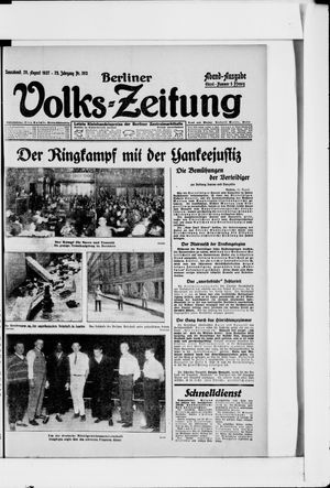Berliner Volkszeitung vom 20.08.1927