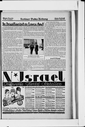 Berliner Volkszeitung vom 21.08.1927