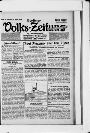 Berliner Volkszeitung vom 28.08.1927